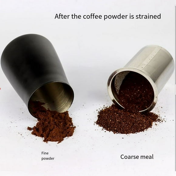 Coffee Sieve Stainless Steel Coffee Cocoa Flour Filter Kitchen Container Grinding Coffee Sieve Black