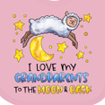 thumbnail image 4 of Inktastic I Love My Grandparents to the Moon and Back Cute Sheep Boys or Girls Baby Bib, 4 of 4