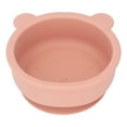 thumbnail image 1 of Tazón de silicona de grado alimenticio para bebés, con forma de oso de dibujos animados, con ventosa, color marrón rojizo., 1 of 14