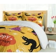 thumbnail image 5 of Ambesonne Halloween Duvet Cover Sets, Bat Spider Witch Ghost, 2-King, Pale Orange Multicolor, 5 of 7