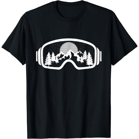 Ski Snowboard Shirt Goggles Skiing Snow Mountain Winter Gift T-Shirt