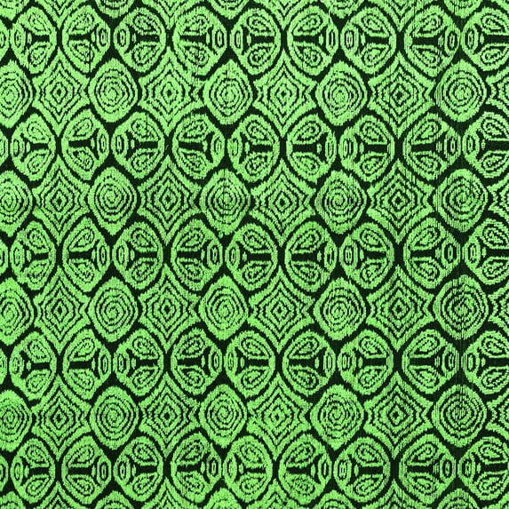 Ahgly Company Indoor Square Abstract Green Modern Area Rugs, 3' Square
