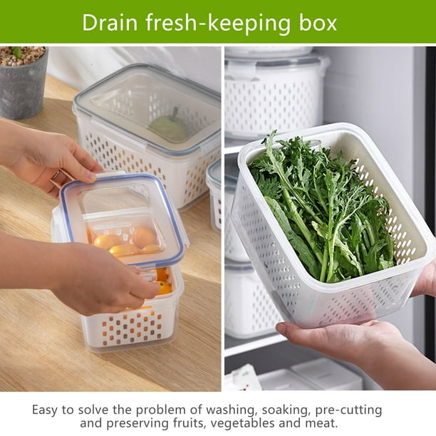 TB&W Food Storage Container Produce Saver Container for Fruit Vegetable