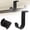 Black, variant on LKZQHMC Heavy Duty Closet Rod Brackets for 1-inch Diameter Rods,Metal Hanging Shelf Rods Support with Screws,Gold Closet Rod Holders for Living Room Kitchen Garden and Bathroom,Black