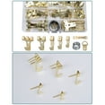 thumbnail image 6 of SDFGTstore 220Pcs Heavy Duty Picture Hanger Set Practical Brass Plated Steel Hook for Photos and Mirrors on Drywalls and Wood, 6 of 7
