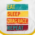 thumbnail image 4 of Inktastic Drag Racing Eat Sleep Drag Race Repeat Boys or Girls Baby Bib, 4 of 4