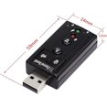 thumbnail image 3 of Tarjeta De Sonido Usb Con Conector Para Auriculares Y Micrófono De 3,5 Mm Tarjeta De Sonido Estéreo Externa Usb 2.0 Virtual 7.1, 3 of 5
