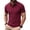 (Casual 24)Wine, variant on DayScoop Men's Solid-Color T-Shirts Casual T Shirts Summer Fashion Turndown Collar Buttoned Short Sleeve Tops Tees