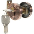 thumbnail image 1 of Shisuyan Single Cylinder Deadbolt Zinc Alloy Red Bronze 1 Set 2.2X2.2in, 1 of 8