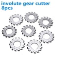 thumbnail image 1 of 8pcs HSS M1 Diameter 22mm PA20° 20 Degree #1-8 Involute Gear Cutters Set New, 1 of 10