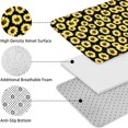 thumbnail image 5 of Black Sunflower Pattern Bathroom Rugs Sets 3 Piece,Toilet Cover Set,Absorbent Non Slip Bathroom Mats Sets with U-Shaped Contour Rug Toilet Rug Set, 5 of 5