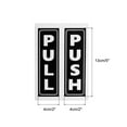 thumbnail image 2 of Unique Bargains 2'x5' PVC Adhesive Vertical Push Pull Door Sign Black 2 Set, 2 of 7