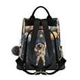 thumbnail image 2 of FORMRS Women's Travel Backpack Purse Anti-Theft Hidden Pockets Casual Shoulder Bag, Watercolor Astronaut, 2 of 7