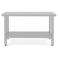 thumbnail image 1 of Bingirl Table de Préparation en Acier Inoxydable 60 x 24 Pouces NSF Robuste Table de Cuisine Commerciale avec Tablette Inférieure Table de Cuisson Extérieure Salle à Manger Garage Buanderie, 1 of 7