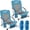 24.8 x 22.9 x 26.4"-Blue, variant on Garvee Low Back Folding Beach Chair, 24.8 x 22.9 x 26.4", Cup Holder& Storage Pocket, Blue