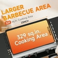 thumbnail image 3 of SKOK 23'' 3-Burner Portable Flat Top Gas Griddle with Hood, 45,000 BTU Outdoor Propane Griddle Station, 326 Sq. In. Cooking Surface & Side Shelves for BBQ, Camping, Tailgating, Silver, 3 of 7