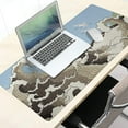 thumbnail image 6 of Japanese Brown Wave Gaming Mouse Pad 35.4 X 15.7 Inch XXL Cool Style Art Design Full Des Mousepad Extended Large Non-Slip Rubber Base Keyboard Mat with Stitched Edges for Home Office, 6 of 6