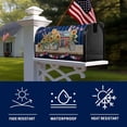 thumbnail image 4 of Summer Sunflower Magnetic Mailbox Covers Standard Size Floral Labor Day Patriotic American Flag Mailbox Post Cover Veteran''s Day Mailbox Decor Waterproof Mailbox Wrap 21 * 18 Inch, 4 of 6