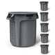 thumbnail image 1 of Bote de basura Rubbermaid Commercial BRUTE, 10 litros, gris, paquete de 6, 1 of 7