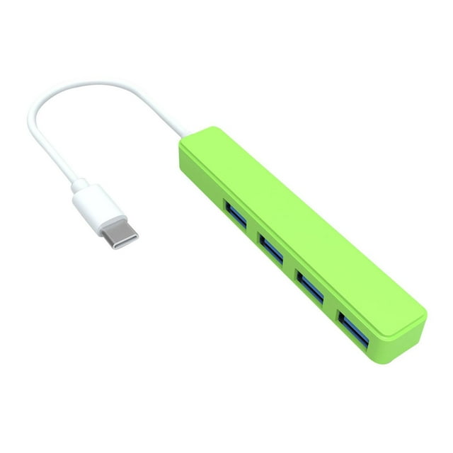 Concentrateur Type-C Répartiteur de Données à 4 Ports avec Port d'Alimentation Micro USB 5V pour Extension USB