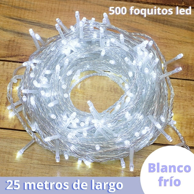 Serie de luces navideñas DOSYU 25 Metros Blanco FRÍO 500 LEDs