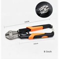 thumbnail image 4 of Bolt Cutters, 8" Heavy Duty Cable Cutter Pliers, Spring Loaded Pliers with Comfortable Soft Rubber Grip, Easily Cuts Locks, Barbed Wire, Thick Wire, 4 of 4