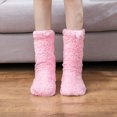 thumbnail image 5 of JeashCHAT Women Solid Color Long Socks Slippers Thick Plush Indoor Socks Double-Layer Thickening Indoor Shoes, 5 of 7