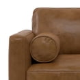thumbnail image 5 of Simpli Home Morrison 42 inch Wide Mid-Century Modern Arm Chair in Caramel Brown Genuine Leather, 5 of 12