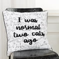thumbnail image 3 of Black and White Cat Postures Throw Pillow, 3 of 4