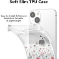 thumbnail image 4 of Floral Case for iPhone 15 6.1-inch,Clear Flower Case Slim Cute Cover for Girls Women,Transparent Soft TPU Bumper Protective Case with Reinforced Corners,Red Flower, 4 of 11