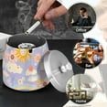 thumbnail image 4 of Yayeee Ashtray with Lid for Cigarette Smokeless Stainless Steel Home Ash Holder, Purple Clouds, 4 of 7