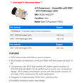 thumbnail image 2 of A/C Compressor - Compatible with 2005 - 2018 Volkswagen Jetta 2006 2007 2008 2009 2010 2011 2012 2013 2014 2015 2016 2017, 2 of 2