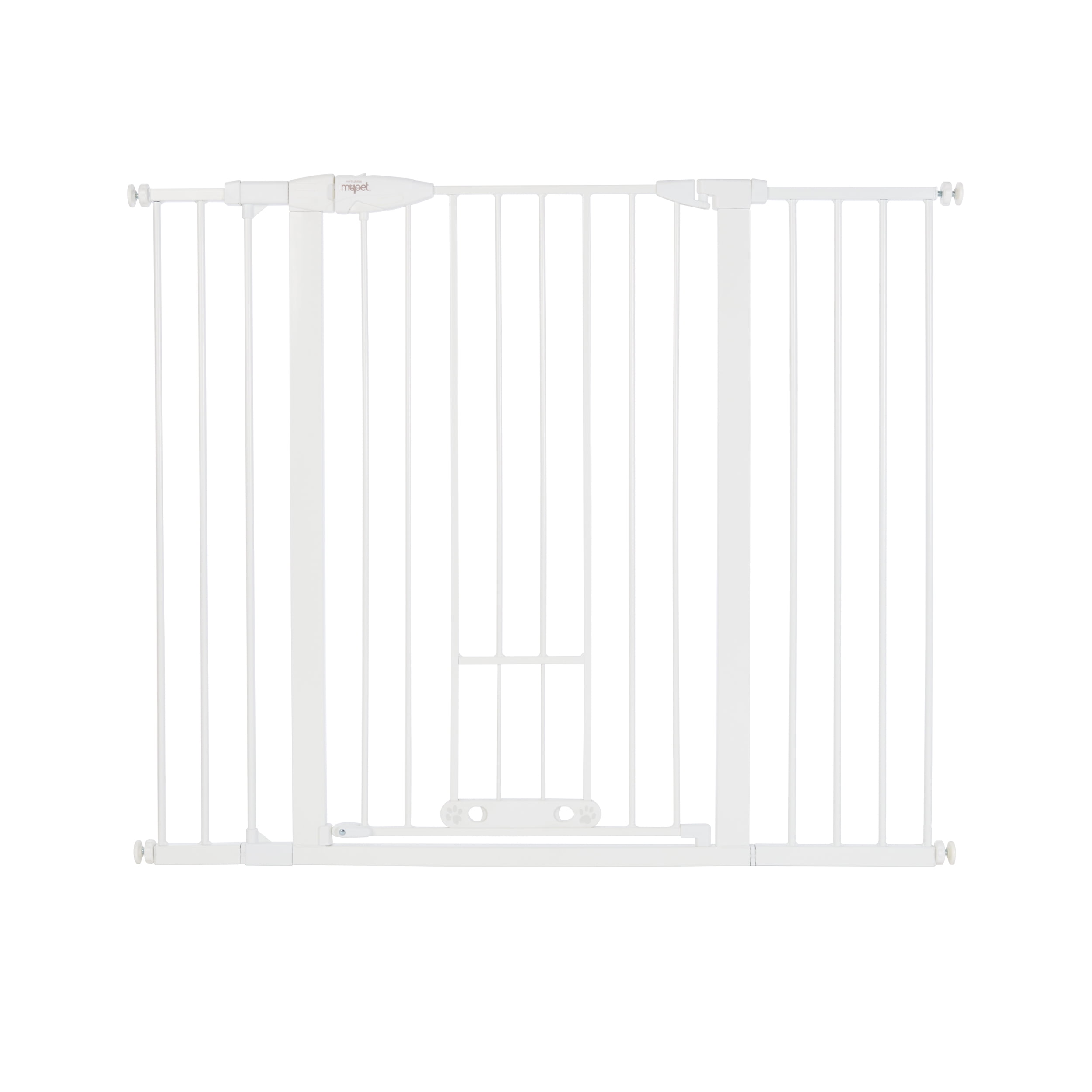 North States MyPet Extra Tall and Wide Metal Walk Thru EasyPass Pet Gate, Expands to 52" Wide