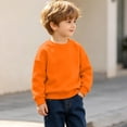 thumbnail image 4 of SELONE Kids Crewneck Sweatshirt Plain Long Sleeve Shirts Fleece Liner Ribbed Cuffs Pullover Comfywear Clothes 1-13Y, 4 of 9