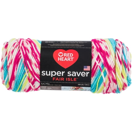 Red Heart Super Saver Fair Isle Candy Yarn, 236