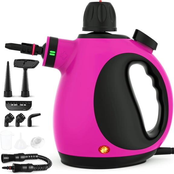 Eave Handheld Steam Cleaner, 10 in 1 Hand Held Steamer for Cleaning, Portable Pressurized Steamer for Home Use, Bathroom, Mini Steam Cleaners for Upholstery Furniture Sofa Couch Floor Tile Grout