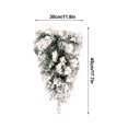 thumbnail image 3 of Upside Down Trees Home Decor Ornaments Decorations Crafts Creative Durable Hanging DIY 1PC Flocking Christmas Teardrop Wreath, 3 of 4