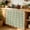 Green, variant on Brown Gingham Cabinet Curtains 10" W x 11" L, Modern Minimalist White Line Grid Points Checkered Under-Desk Privacy Dust Proof Drape Dishwasher Curtain Sink Skirt for Kitchen Closet Bathroom Laundry