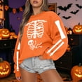 thumbnail image 2 of SIYUDAN Halloween Sweatshirts for Women Halloween Graphic Pumpkin Sweatshirts Long Sleeve Crewneck Yellow Sweat Shirt Halloween Thankgiving Outfit S, 2 of 4