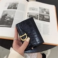 thumbnail image 2 of Cartera corta de cuero para mujer, monedero pequeño de marca de lujo, bolso de almacenamiento para tarjetas de identificación, bolso de embrague femenino, billetera con Clip para dinero, 2 of 4