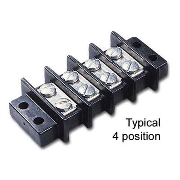 5PK EATON's Bussmann Series Double Row Terminal Block, 4 Positions, 30A
