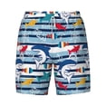 thumbnail image 4 of Lsque Mens Swim Trunks Fish And Shark Pattern - Bathing Suit Compression Liner - Beach Swim Shorts Swimwear - (S-3XL) - Stretch Quick Dry -3X-Large, 4 of 9