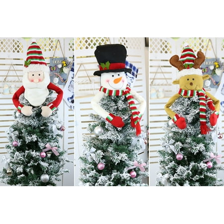 Gohope Large Snowman Christmas Tree Topper With Top Hat Scarf
