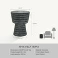 thumbnail image 2 of LuxenHome Outdoor Accent Side Table, 15'' Black Round Spiral Pattern End Table, Indoor Outdoor Coffee Furniture for Patio, Living Room, Backyard,Garden Stool and Plant Stand, 2 of 9