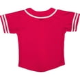 thumbnail image 2 of DIGITMON Kids Baseball Jersey Button Down Premium Two-Striped Sleeve T Shirts Uniform Hotpink White for 10y Toddlers, 2 of 4