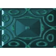 thumbnail image 1 of Ahgly Company Machine Washable Indoor Rectangle Transitional Dark Cyan Green Area Rugs, 2' x 4', 1 of 7