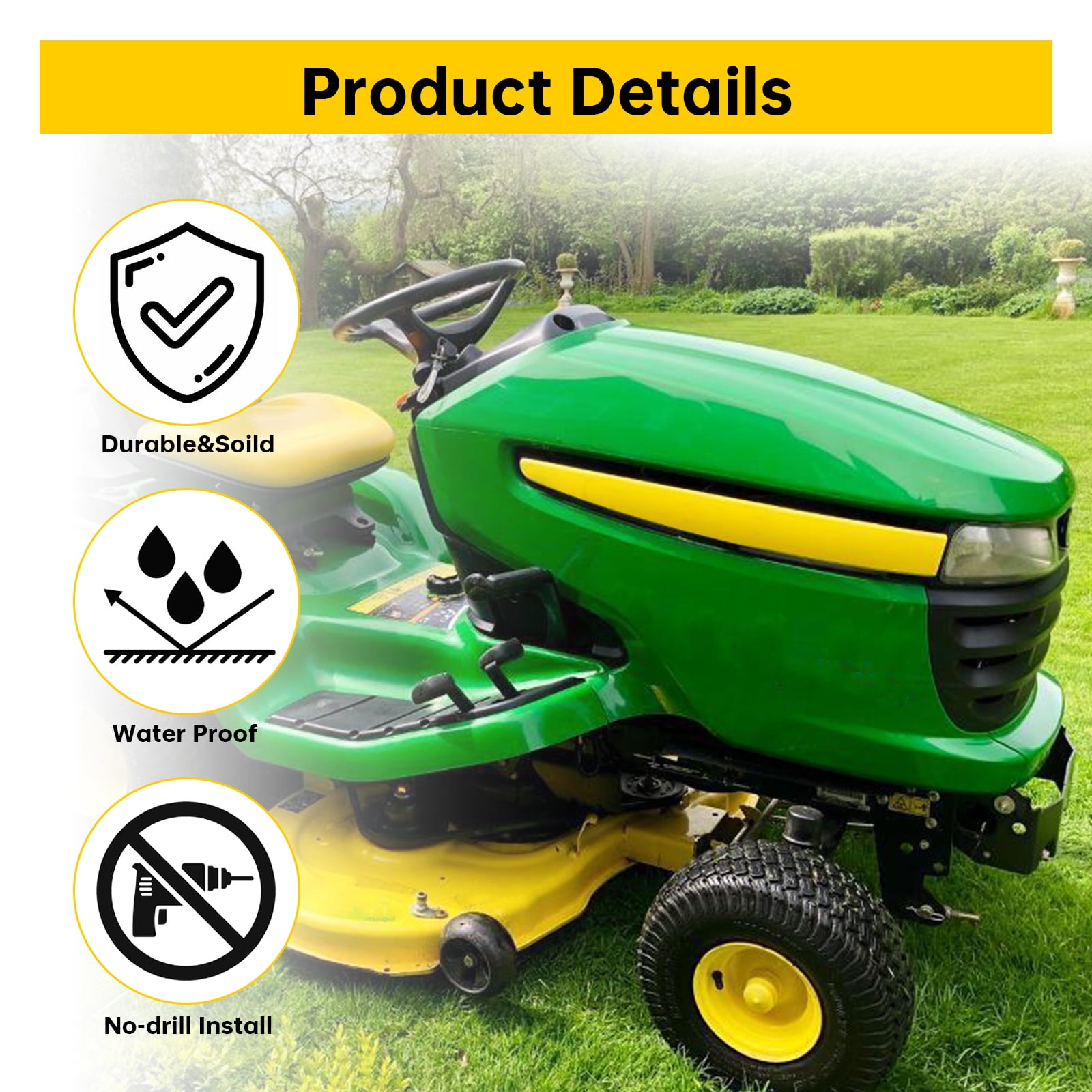 Kojem Front Upper Tractor Hood Fits John Deere X300 X300R X304 X305R X310 X320 X324 X340 X360 X500 X530 534 M152313 Lawn Mower