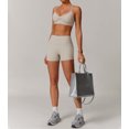 thumbnail image 6 of PISONIC Women Two Piece Workout Sets Support Ruched Cross Back Sports Bras Matching Booty Lifting Shorts Gym Yoga Outfits, 6 of 6