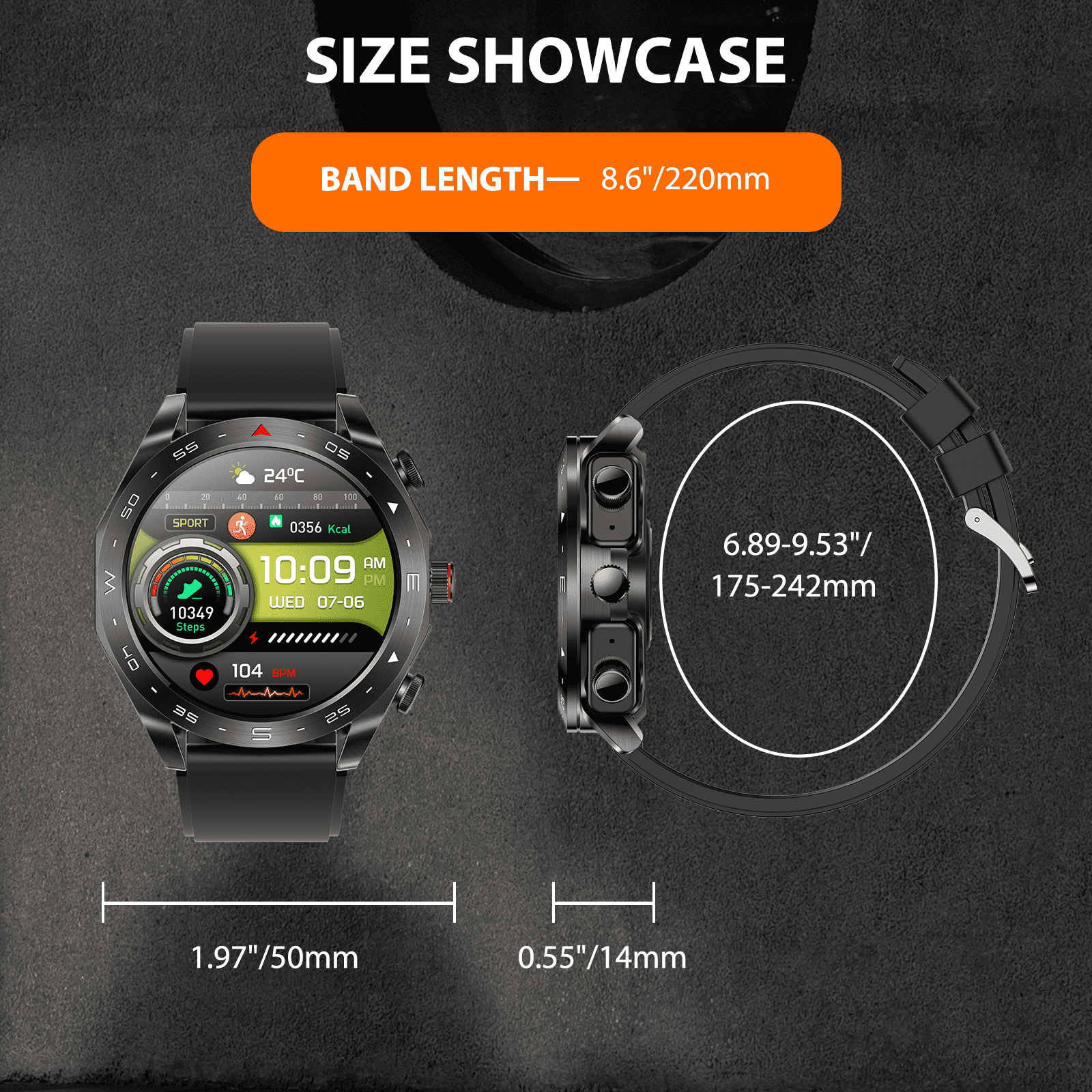 Jelloo Smart Watches for Men Women, with Earbuds Bluetooth Call 1.39" HD Screen Outdoor Sport Smartwatch, 100+ Sport Modes Fitness Tracker, for iPhone Android