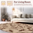 thumbnail image 2 of ODIKA 8' x 10' Machine Washable Non-Slip Area Rug, Botanical Frond High Traffic Rug, Beige, 293184, 2 of 7